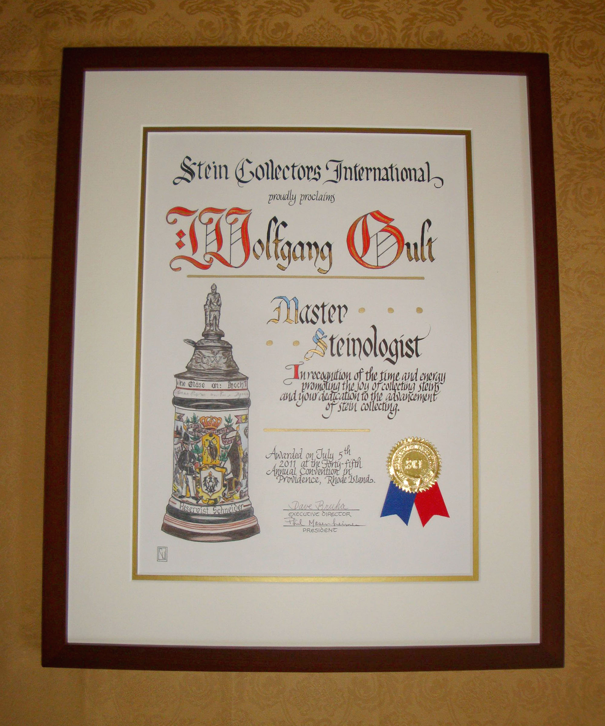 S.C.I. Master Steinologist Award 2011 – Wolfgang Gult